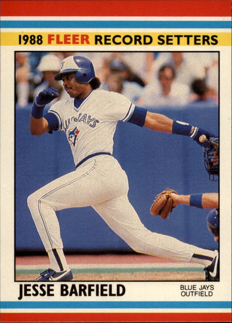 1988 Fleer Record Setters Baseball Cards       001      Jesse Barfield